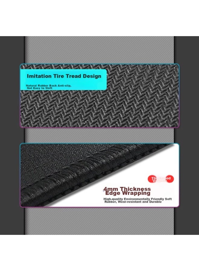 Lesailes Feidun Lesailes Triangular Upgraded Version, Large Gaming Mouse Pad, Thickened, Office Computer Keyboard Desk Pad, Black, 800*300*4mm - Image 4