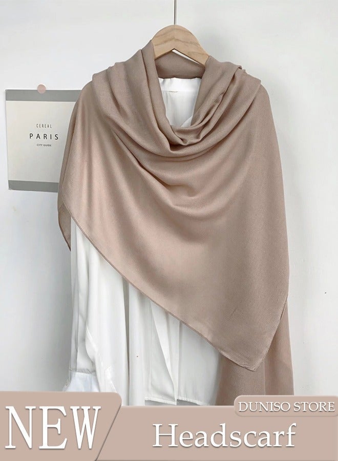 DUNISO Hijab for Women Muslim Cotton Hijab Fashion Hijab Scarf, Elegant Modest Muslim Islamic Ramadan Soft Lightweight Jersey Hijab Long Scarf - Image 1
