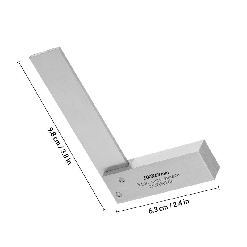 L-shape Right Angle Ruler Tool Carbon Steel Carpenter Measure Ruler - Image 2