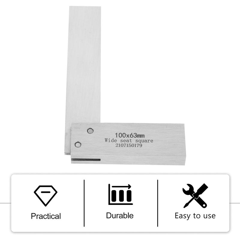 L-shape Right Angle Ruler Tool Carbon Steel Carpenter Measure Ruler - Image 4