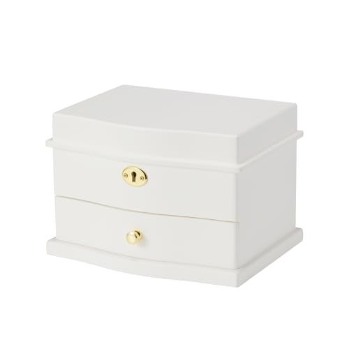 Jozen Gift Ballerina Musical Jewelry Box with Mirror for girls，Kid's Jewelry Storage Music Chest (White-L) - Image 4