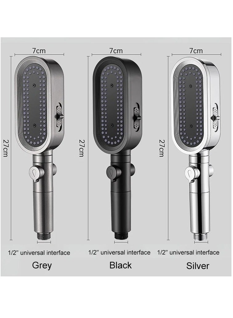 Arabest High Pressure Shower Head - 3 Spray Mode Shower Heads with 59″ Stainless Steel Hose & Adjustable Bracket Shower Heads with Handheld Suitable For Home RV Pet (Silver)  - Image 4