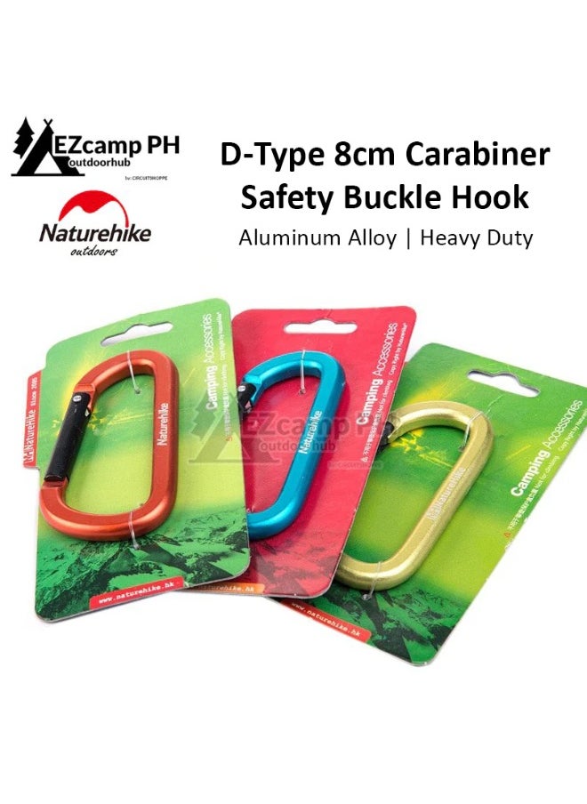 Naturehike 8cm D-Type Multifunctional Carabiner Without Lock  - Image 2