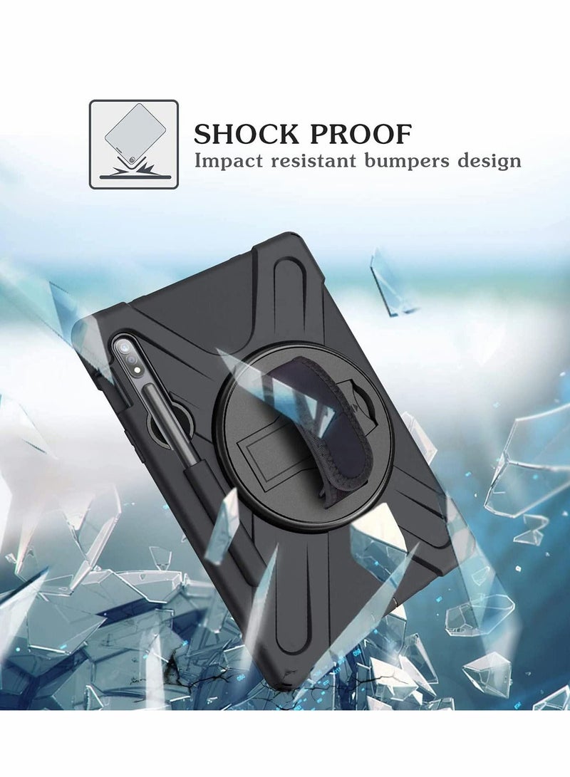 Y&D ase Cover for Samsung Galaxy Tab S7 Plus Case 2020 with S Pen Holder Heavy Duty Rugged Shockproof Stand Hand Shoulder Strap - Image 5