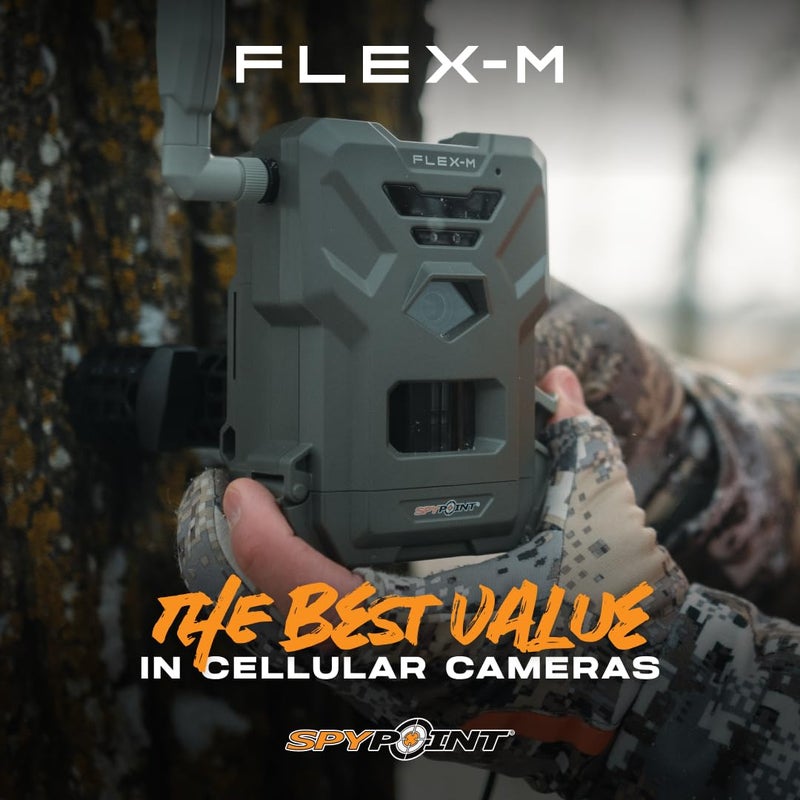 SPYPOINT Flex-M Twin Pack Cellular Trail Cameras - Best Hunting Accessories, No WiFi Needed, GPS, Night Vision, Dual-Sim LTE, IP65 Water-Resistant Game Camera, 28MP Photos, 720p Videos + Sound (2) - Image 3
