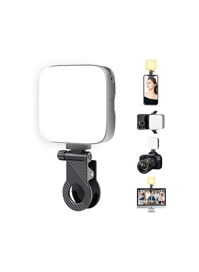 Rechargeable Dimmable Ring Light for Mobile and Laptop – Adjustable Color Temperature 3000K to 9900K – Warm White