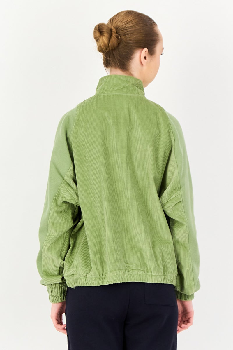 Nike Women Sportswear Fit Long Sleeve Outdoor Jackets, Olive - Image 2