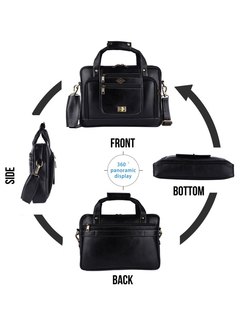 LAVERI LEATHER Genuine Leather Office And Travel Document Laptop bag Style Code 423  - Image 4