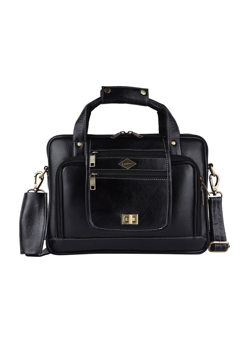 LAVERI LEATHER Genuine Leather Office And Travel Document Laptop bag Style Code 423  - Image 1