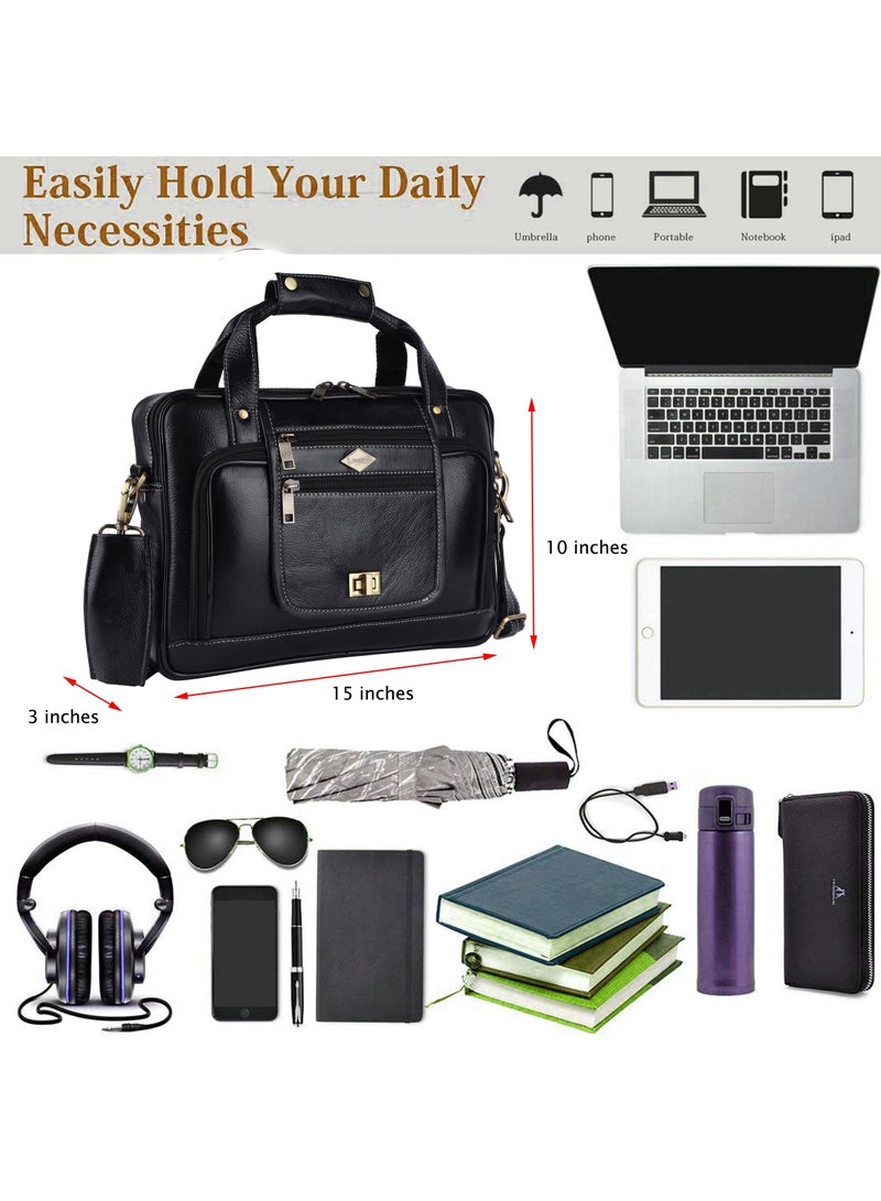 LAVERI LEATHER Genuine Leather Office And Travel Document Laptop bag Style Code 423  - Image 2