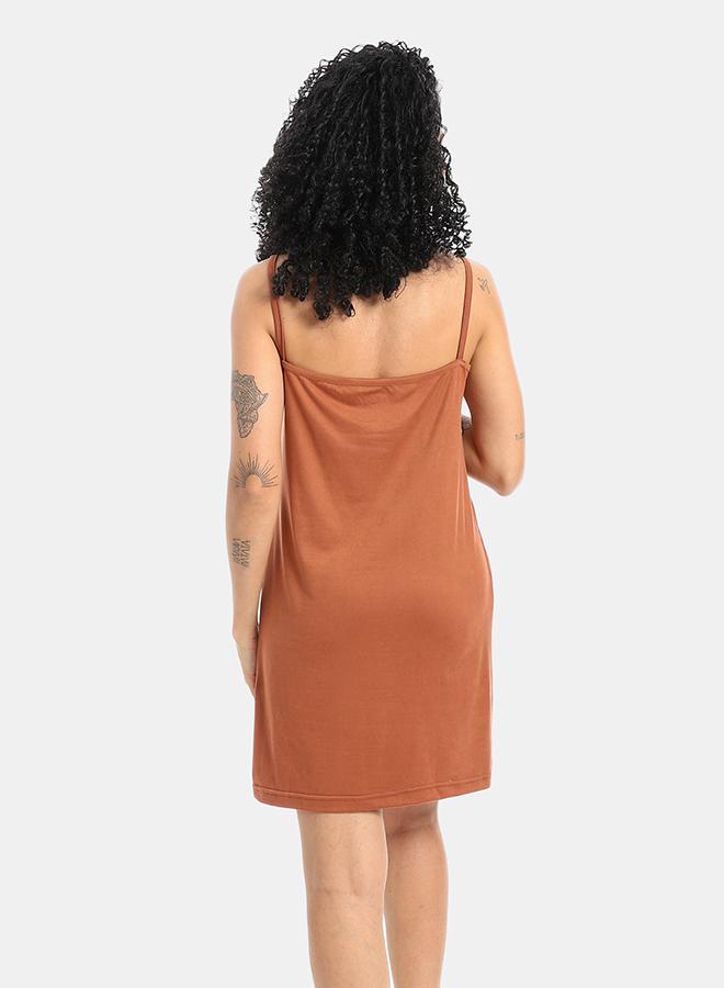 kady Coffe Printed Sleepshirt With Spaghetti Straps - Image 3