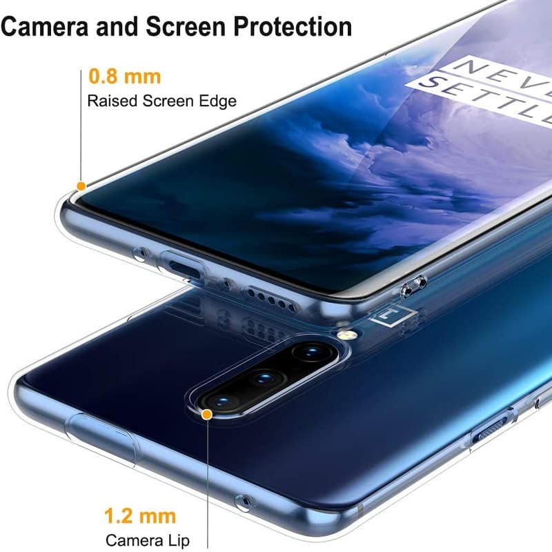 Nishtech غطاء خلفي شفاف هجين ناعم رفيع مضاد للغبار مع حماية الكاميرا لهاتف OnePlus 7 Pro و OnePlus 7T Pro - Image 3