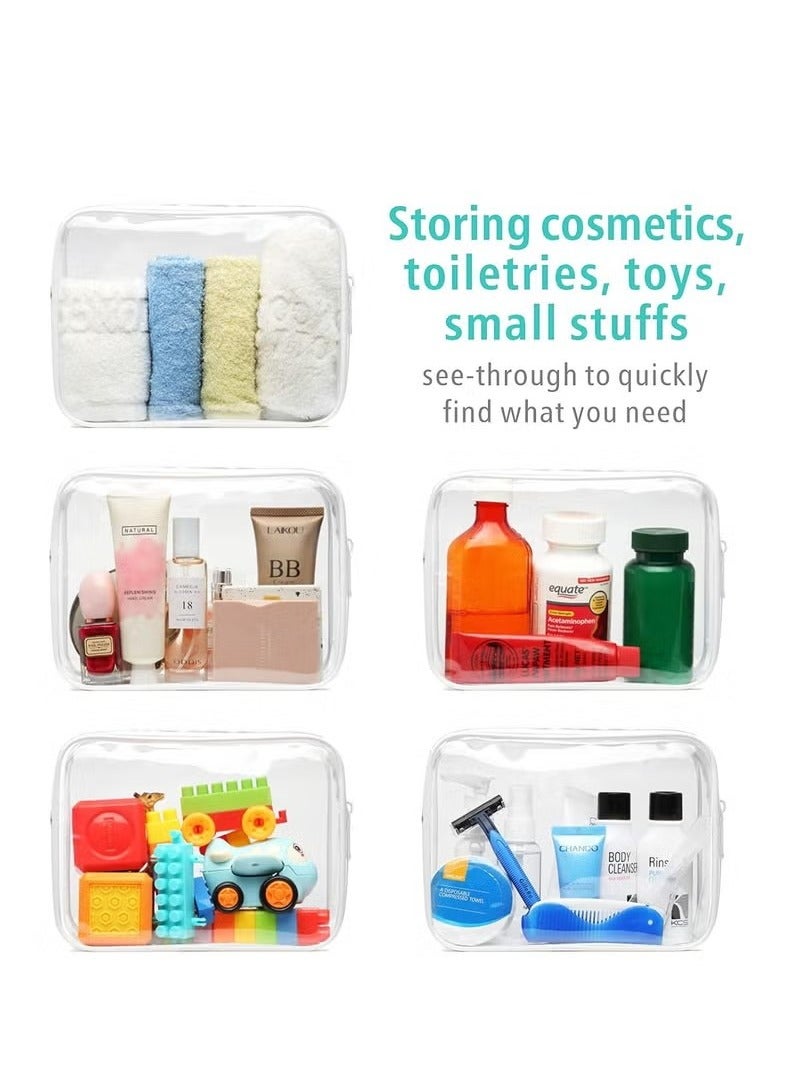 3 Pack TSA Approved Travel Toiletry Bags Makeup Cosmetic Bags for Women, White - Image 4