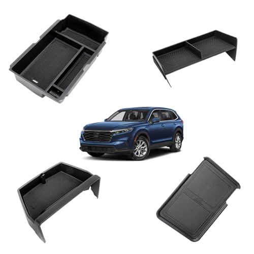Carwiner 4PCS Center Console Organizer Compatible with 2023 2024 2025 2026 Honda CR-V EX-L/Sport-L Hybrid Accessories, Dash Organizer Tray Holder & Hidden Storage Box for Honda CRV with Coin - Image 1