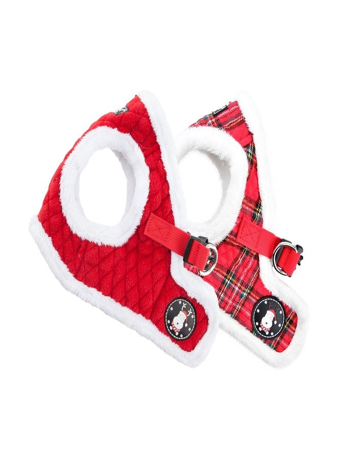 Puppia Blitzen Vest Dog Harness Step-in Warm Winter Christmas Holiday Harness for Small and Medium Dog, Checkered Red, Large - Image 4