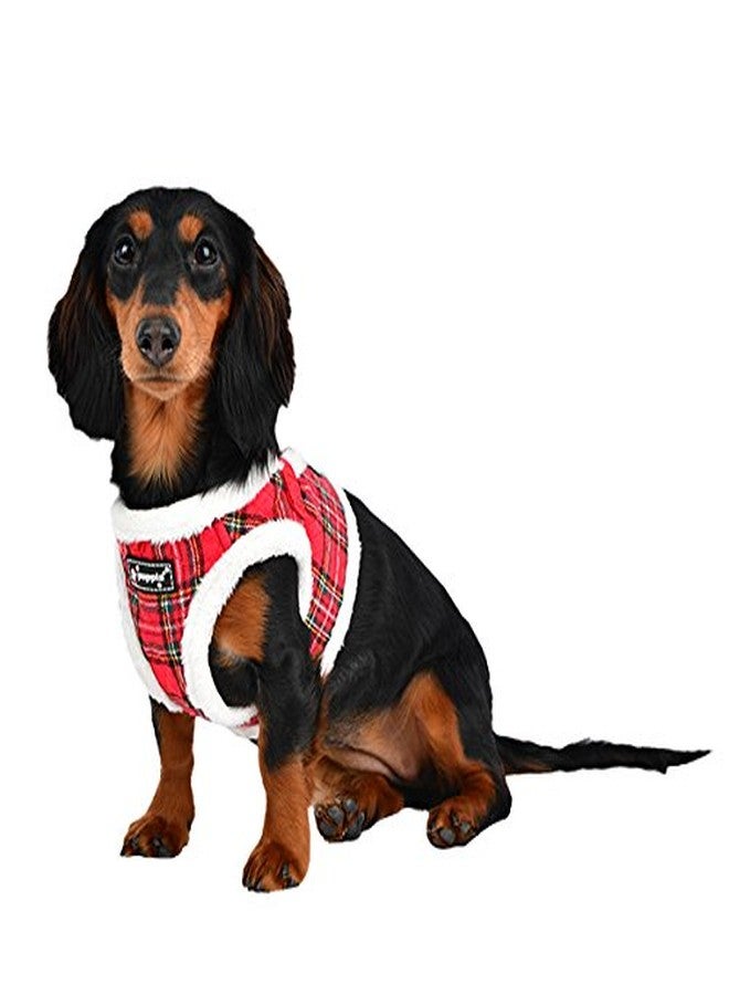 Puppia Blitzen Vest Dog Harness Step-in Warm Winter Christmas Holiday Harness for Small and Medium Dog, Checkered Red, Large - Image 5