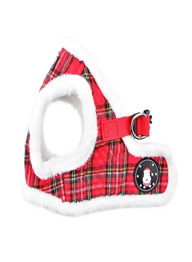 Puppia Blitzen Vest Dog Harness Step-in Warm Winter Christmas Holiday Harness for Small and Medium Dog, Checkered Red, Large - Image 3