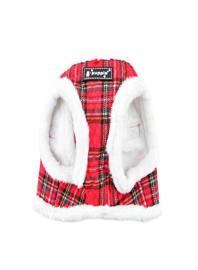 Puppia Blitzen Vest Dog Harness Step-in Warm Winter Christmas Holiday Harness for Small and Medium Dog, Checkered Red, Large - Image 2