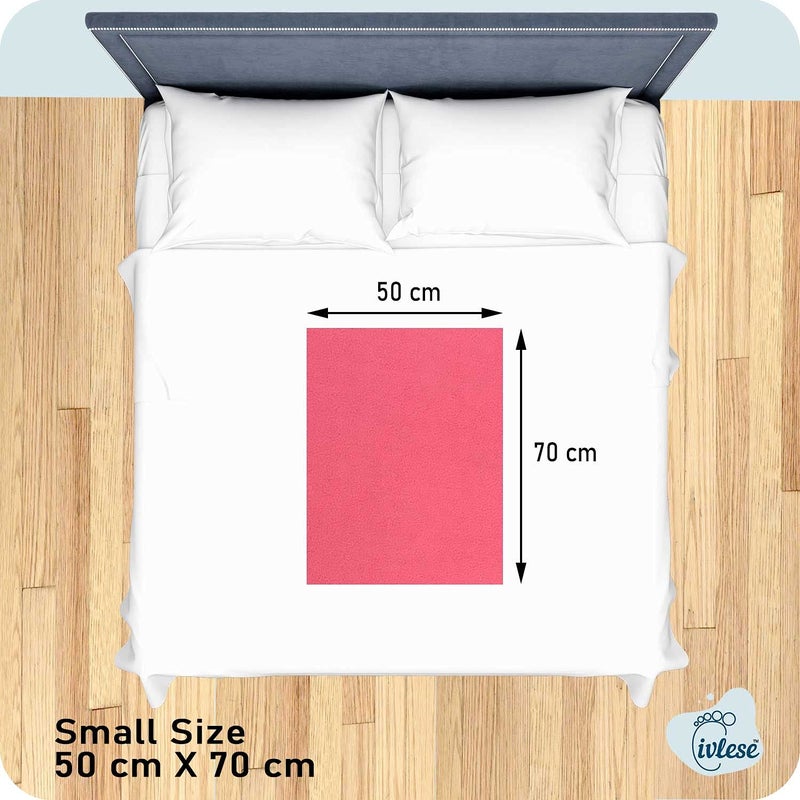 IVLESE Waterproof & Washable Baby Care Quick Dry Sheet (Small Size, Salmon Rose Color, Pack of 2) - Image 4