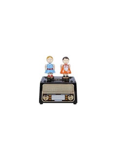 Generic Pretty Music Retro Radio Shaped Music Box Portable Kissing Couple Doll Musical Jewelry Storage Box Kid Gift Home Table 1pcs Fashion  - Image 1