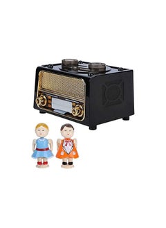 Generic Pretty Music Retro Radio Shaped Music Box Portable Kissing Couple Doll Musical Jewelry Storage Box Kid Gift Home Table 1pcs Fashion  - Image 4