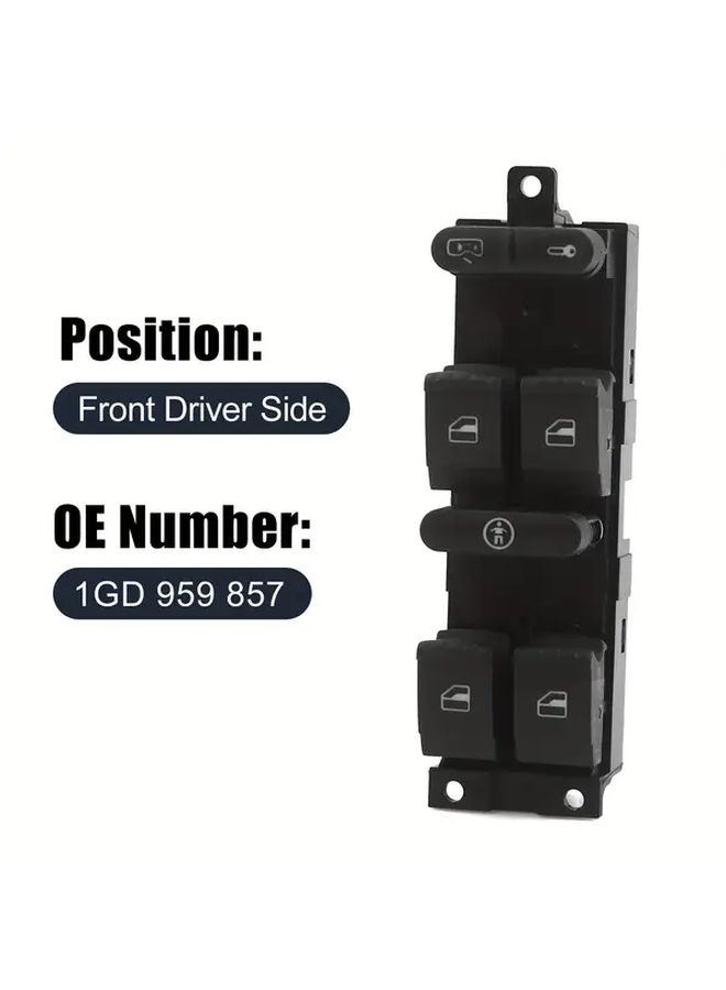 Left Front Power Window Master Switch Black VW Golf Jetta Bora Passat - Image 5