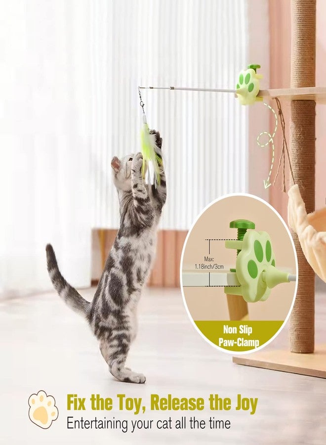 BEBOBLY 3-in-1 Retractable Cat Wand Toy for Indoor Cats Interactive Cat Feather Toys - Image 3