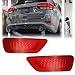 GSOWO 2 Pcs Rear Bumper Reflector Light Covers for Jeep Grand Cherokee 20112021 Compass 20112017 Dodge Journey 20112017 Red Lens Left Right Fog Brake Tail Lights 57010720AC 57010721AC - Image 2