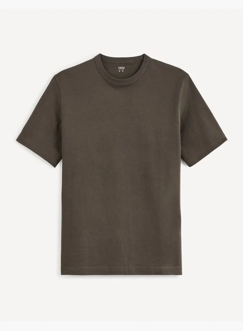 سيليو Celio Casual T-Shirt - Brown