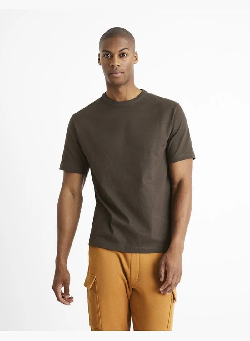 سيليو Celio Casual T-Shirt - Brown