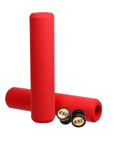 ESI Grips Chunky - Silicone MTB Grips - Ultimate Comfort and Control for Mountain Bikers and E-Bike Riders, Durable Bicycle Handlebar Grips for a Smooth Ride (Red) - Image 5