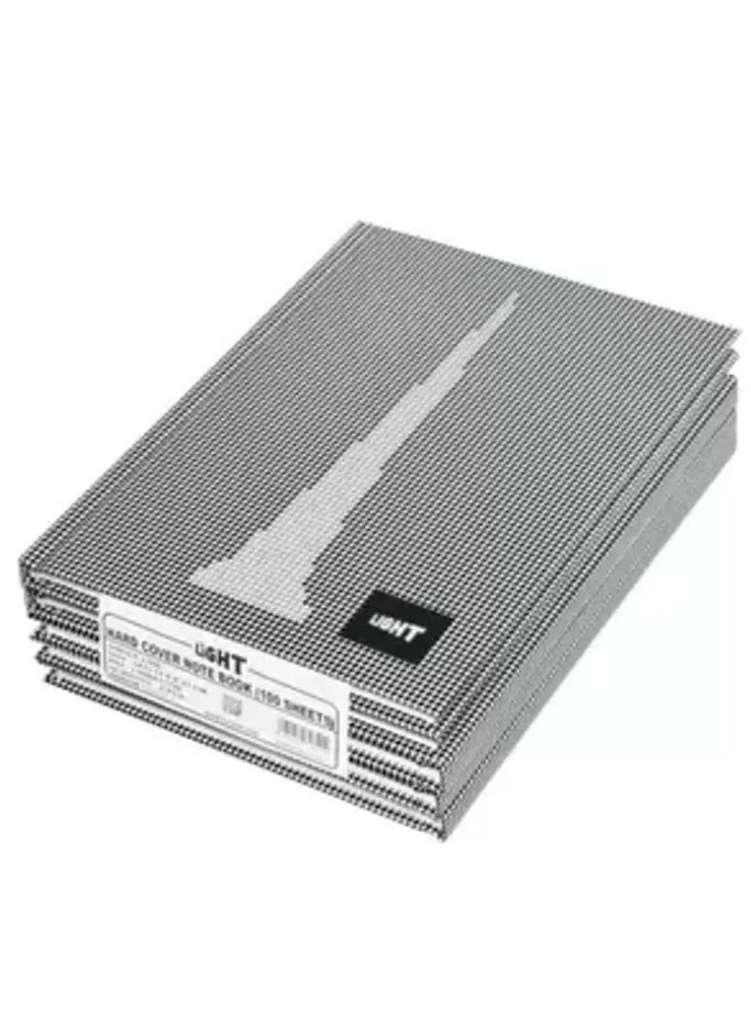 Light 5-Piece Light Hard Cover Notebook, Single Ruled, (100 Sheets), A5 Size - LINBA51706 