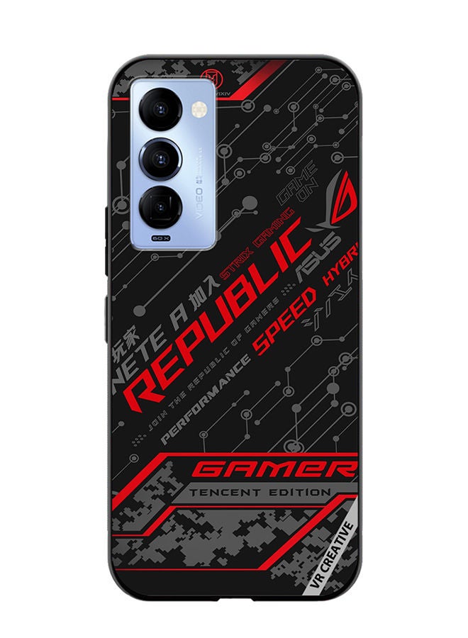 VR CREATIVE Protective Case Cover For Tecno Camon 18/18 P Gamer Tencent Edition Design Multicolour - Image 1