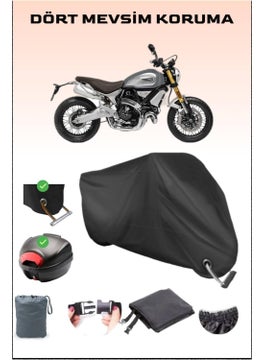 Ducati Scrambler 1100 Special Rear Bag and Lock Compatible Black Motorcycle Canvas, Safe