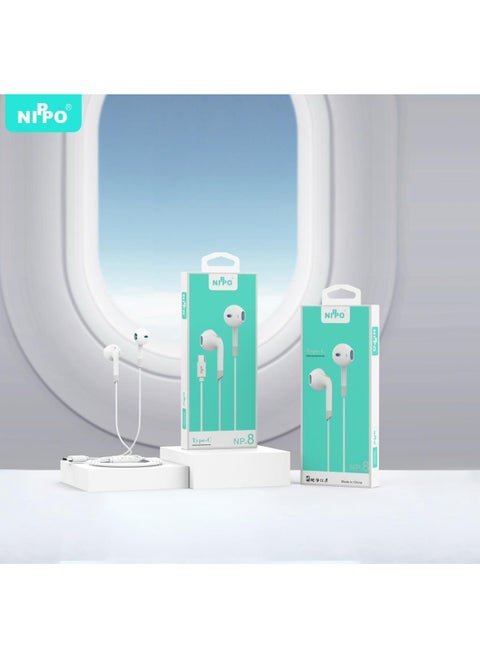 Nippo Wired Earphone With High-quality Type-C NP-8