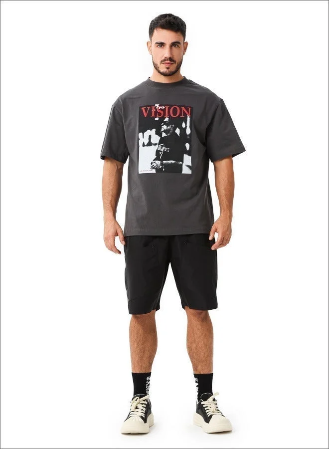 Tanjim Squad Grey TANJIM SQUAD - VISION T-SHIRT GREY for Men | Best Price UAE
