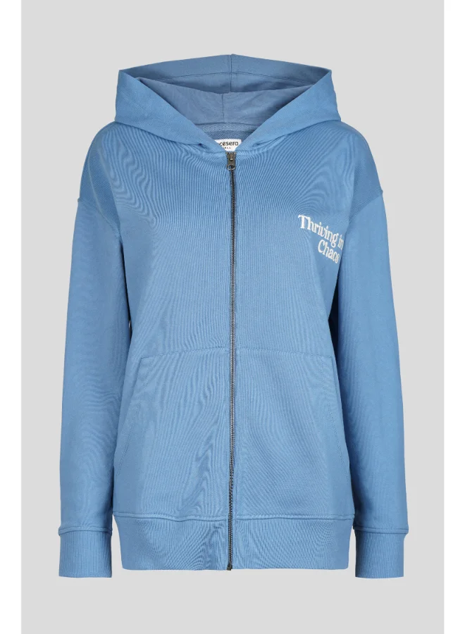 NeceSera Thriving In Chaos Cotton Terry Zip-up Hoodie