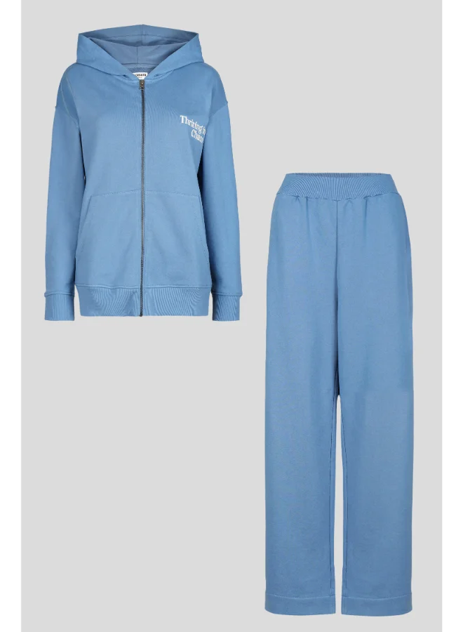 NeceSera Thriving In Chaos Cotton Terry Zip-up Hoodie