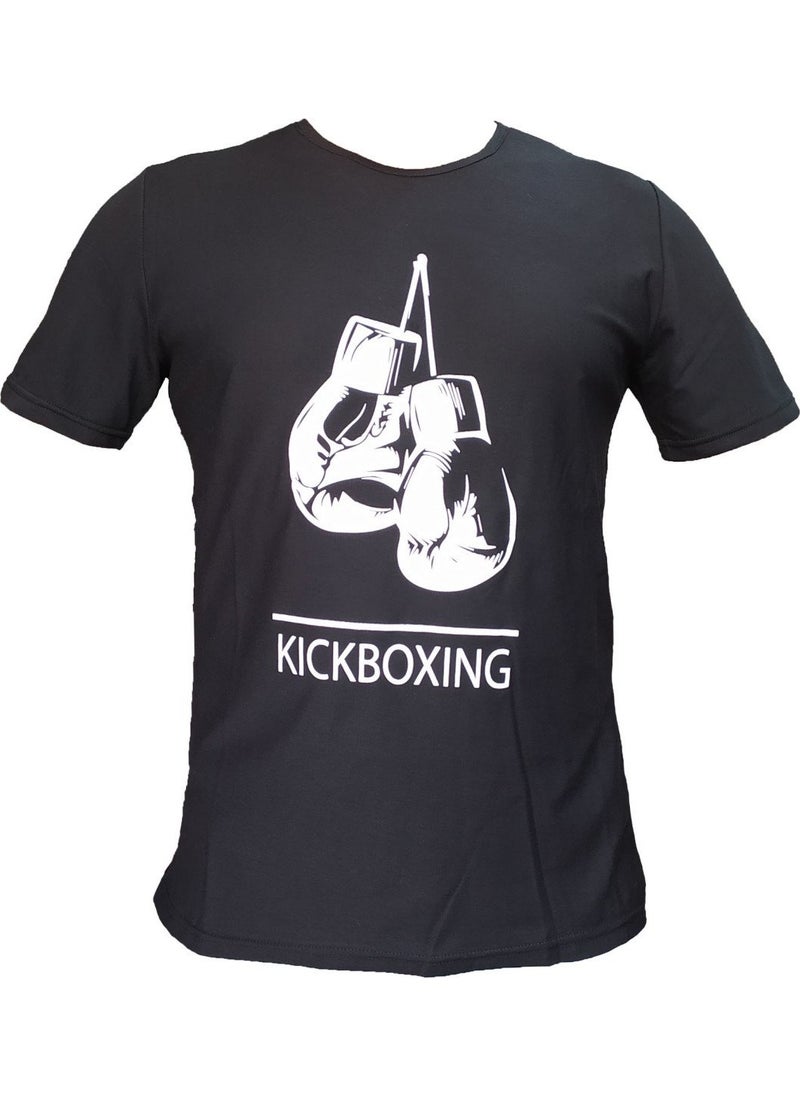 By Leon 1982 Gloves Kickboxing T-Shirt Black BYL1101BK  - Image 1