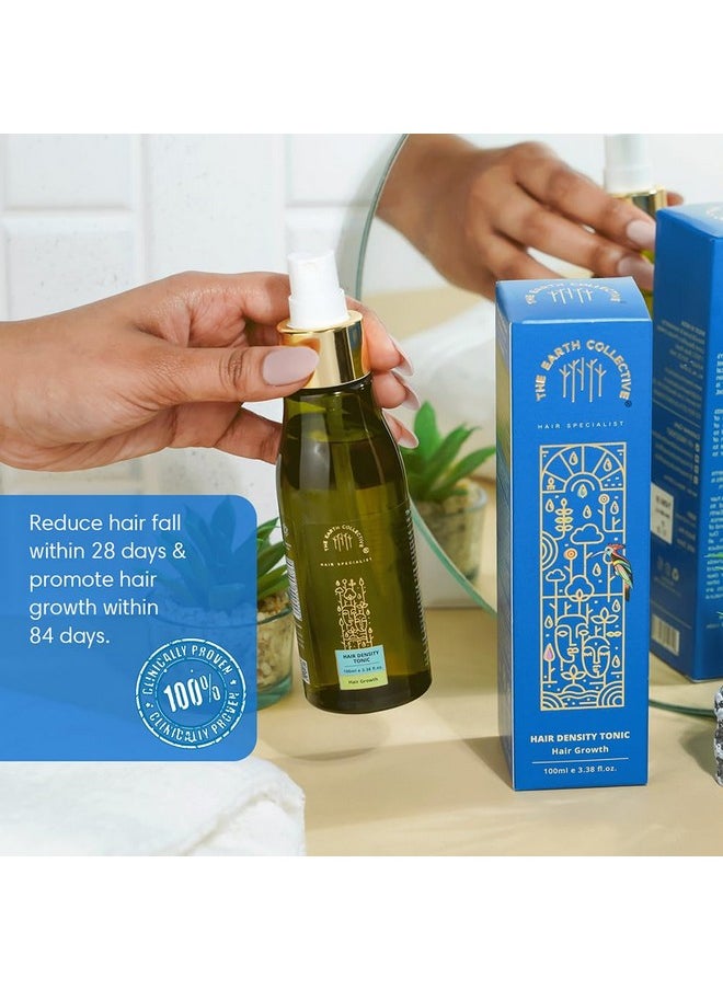 THE EARTH COLLECTIVE - Hair Density Tonic, Reduce Hair Fall And Promote Hair Growth, For Men And Women, 89% Plant Derived, 100 Ml. - Image 1