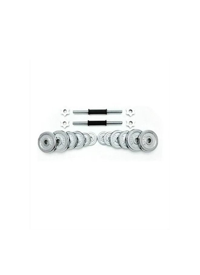 Max Strength 10kg Chrome Dumbbell Set Adjustable Home Gym Workout  - Image 4