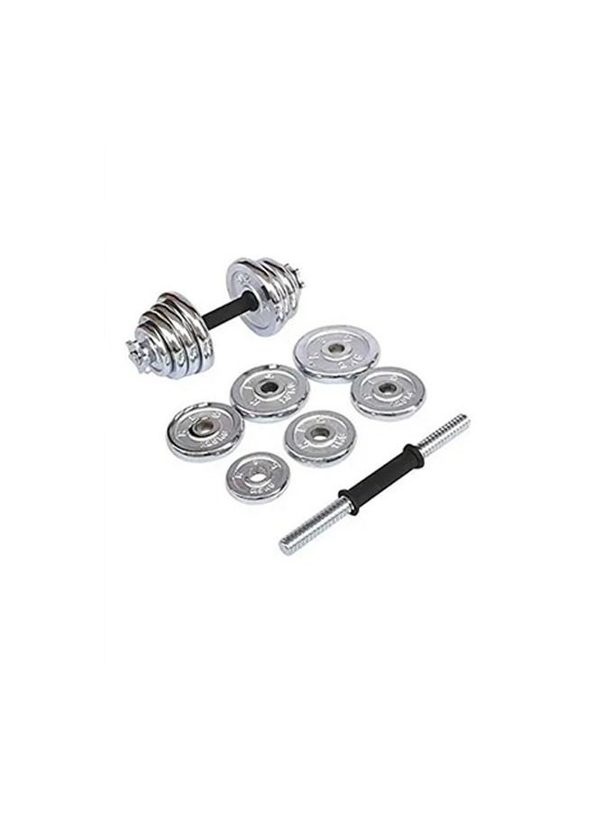 Max Strength 10kg Chrome Dumbbell Set Adjustable Home Gym Workout  - Image 2