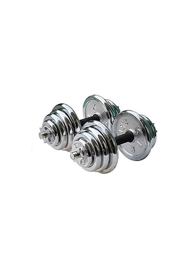 Max Strength 10kg Chrome Dumbbell Set Adjustable Home Gym Workout  - Image 1