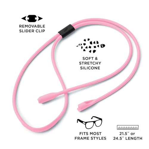 Pilotfish Premium Silicone Sunglasses Strap, Adjustable Glasses Retainer with Unique Passthrough Design – Universal Fit (Pink) - Image 2
