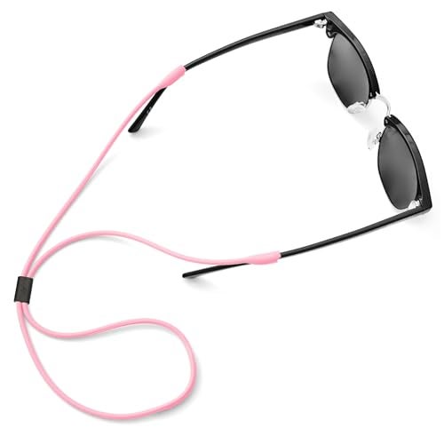 Pilotfish Premium Silicone Sunglasses Strap, Adjustable Glasses Retainer with Unique Passthrough Design – Universal Fit (Pink) - Image 1