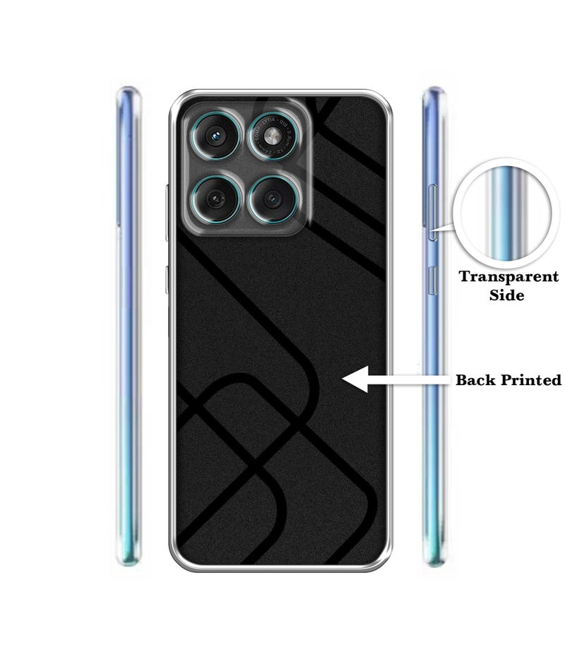 Casotec Zig-Zag Black Line Design Printed Silicon Soft TPU Back Case Cover for Motorola Moto G86 5G / G86 Power 5G - Image 2