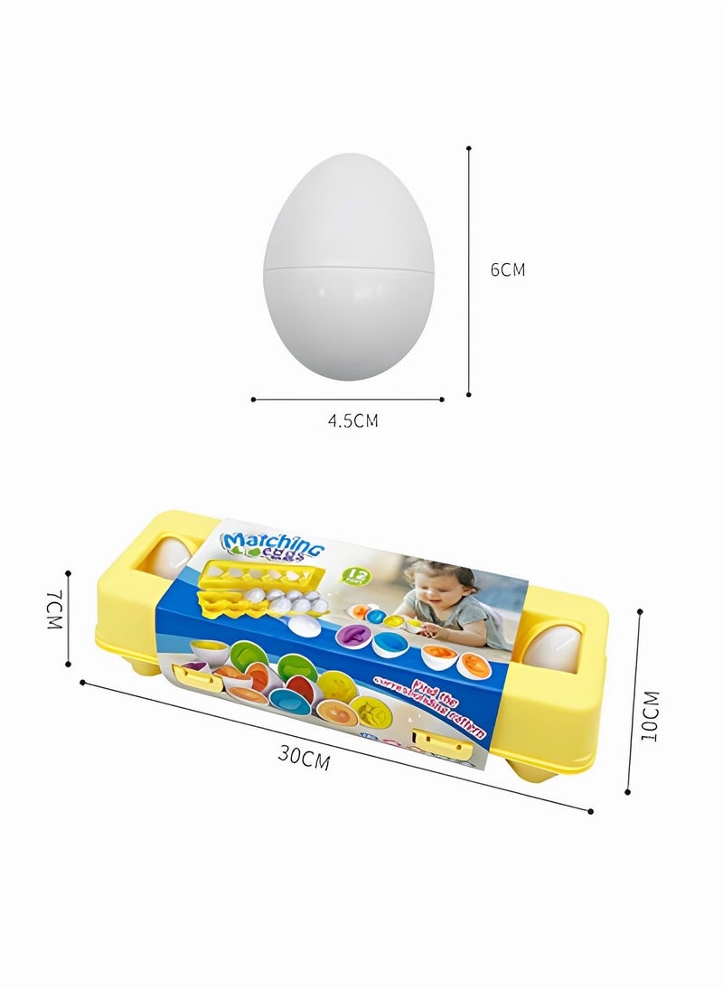 MEBEGIN - Fun Number Matching Toy, 12PCS Realistic Toy Eggs with Child-Safe Design, Matching Egg Toy Set, Number Recognition Toys for Kids, Early Educational Montessori Toys, Travel Game, Ideal Gift for Kids - Image 1