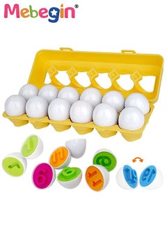 MEBEGIN Fun Number Matching Toy, 12PCS Realistic Toy Eggs with Child-Safe Design, Matching Egg Toy Set, Number Recognition Toys for Kids, Early Educational Montessori Toys, Travel Game, Ideal Gift for Kids  - Image 1