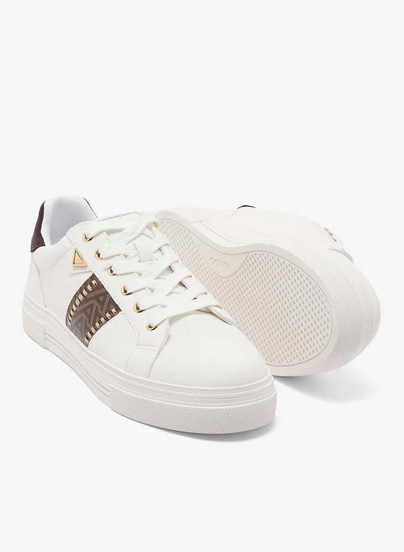 Aldo WHITE COMBO Saddie Low Top Sneakers for Women | Best Price UAE