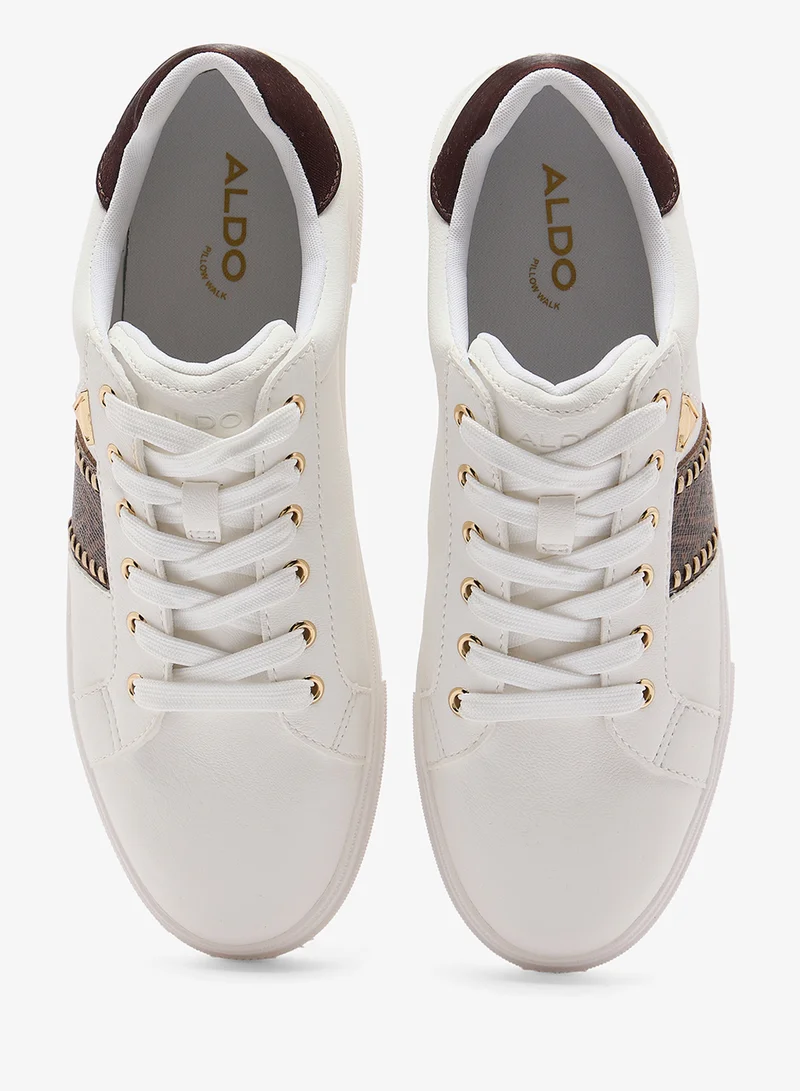 Aldo WHITE COMBO Saddie Low Top Sneakers for Women | Best Price UAE